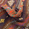 Laghari Kilim Area Rug Handmade Multi Geometric 4x7 ft