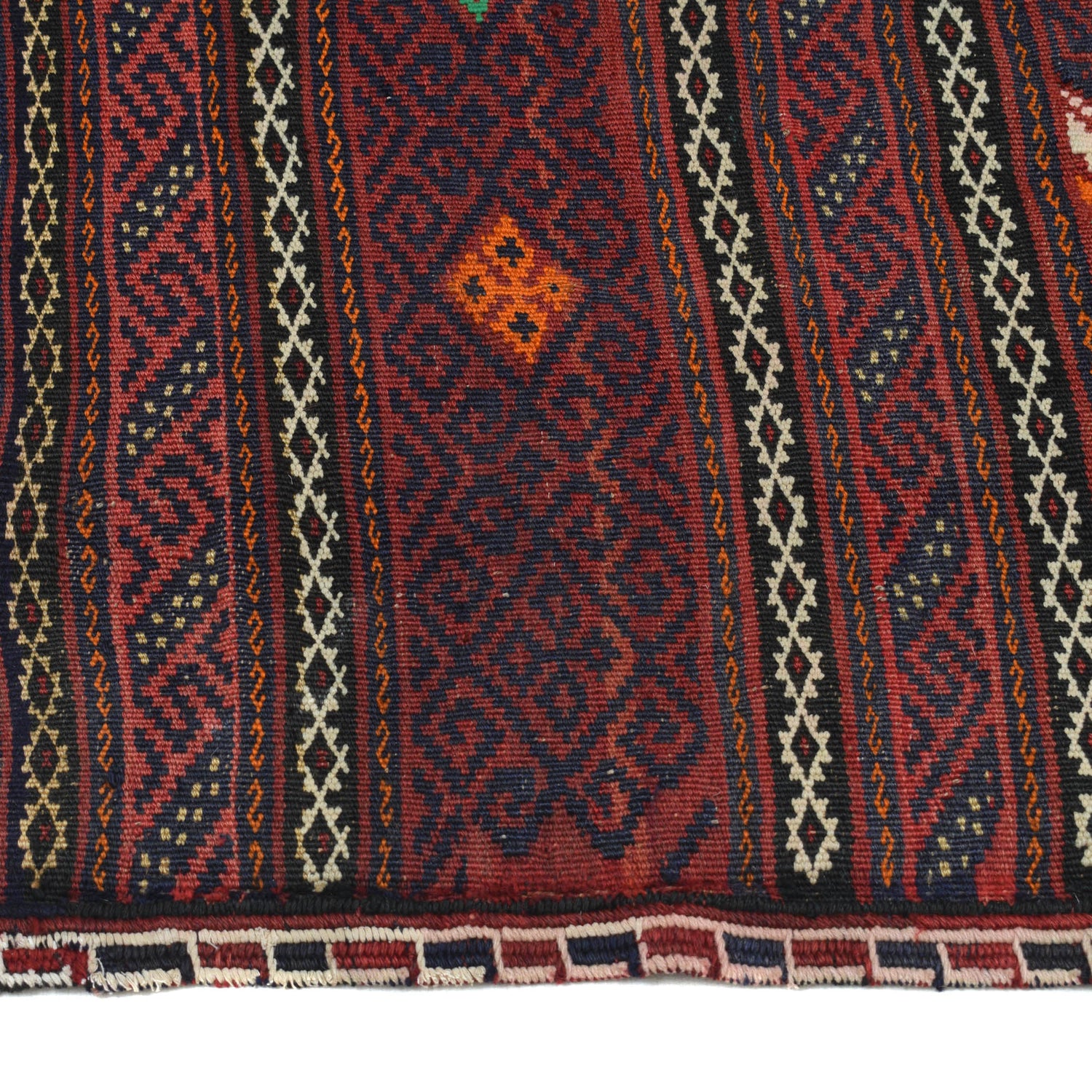 Laghari Kilim Area Rug Handmade Multi Geometric 4x6 ft