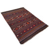 Laghari Kilim Area Rug Handmade Multi Geometric 4x6 ft