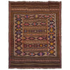 Laghari Kilim Area Rug Handmade Multi Geometric 5x8 ft