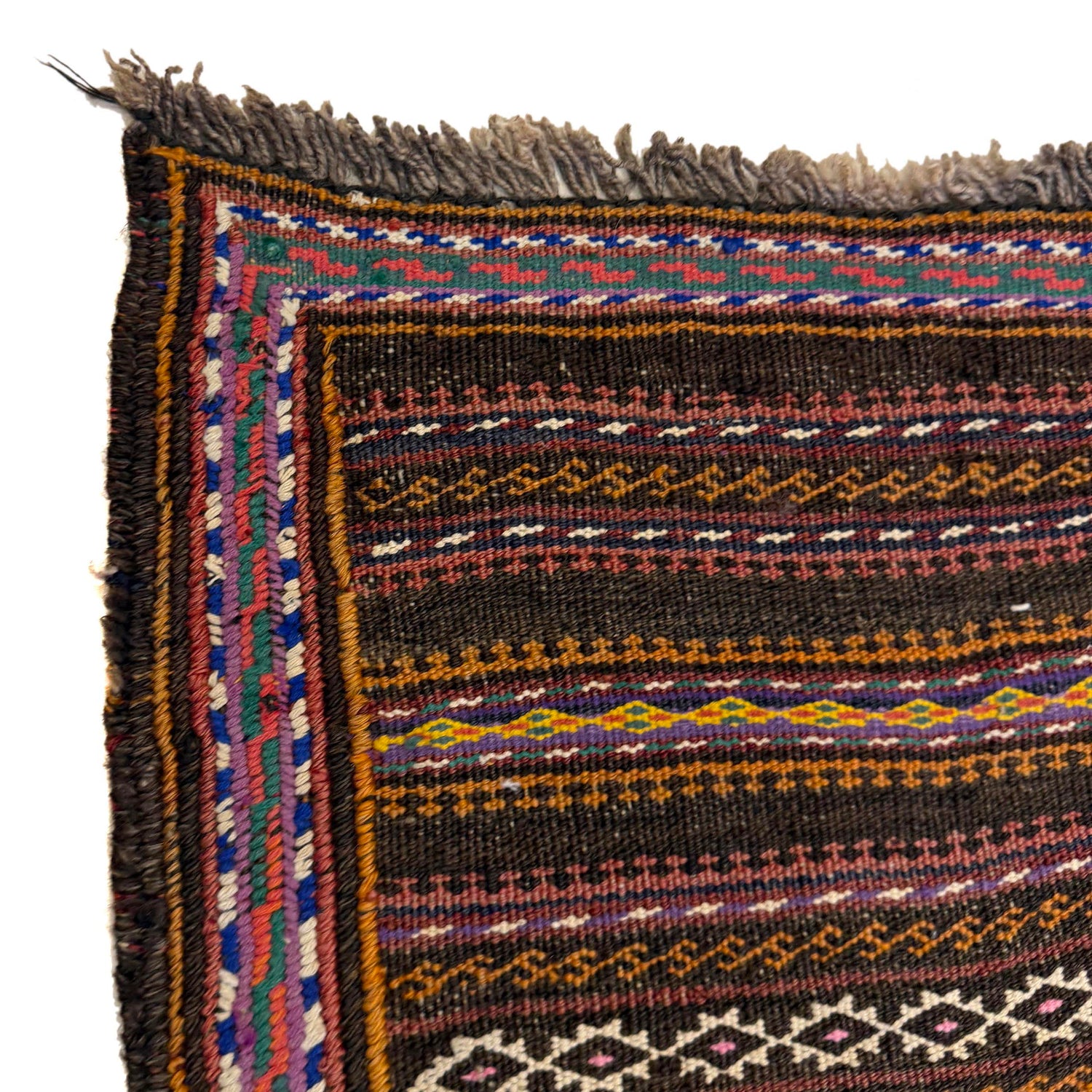 Laghari Kilim Area Rug Handmade Multi Geometric 5x8 ft