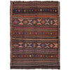 Laghari Kilim Area Rug Handmade Multi Geometric 4x7 ft
