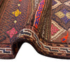Laghari Kilim Area Rug Handmade Multi Geometric 4x7 ft
