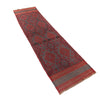 Mashwani Runner Handmade Deep Red Geometric 8' Runner
