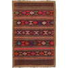 Laghari Kilim Area Rug Handmade Multi Geometric 4x7 ft