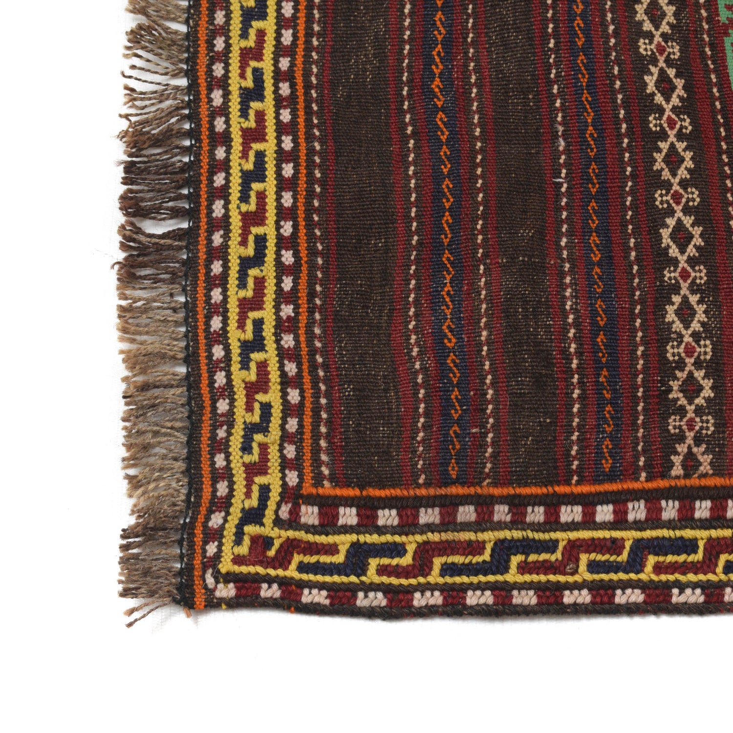 Laghari Kilim Area Rug Handmade Multi Geometric 4x7 ft
