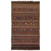 Laghari Kilim Area Rug Handmade Multi Geometric 4x7 ft