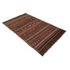 Laghari Kilim Area Rug Handmade Multi Geometric 4x7 ft