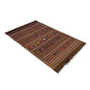 Laghari Kilim Area Rug Handmade Multi Geometric 4x7 ft