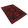 Baluchi Rug Handmade Navy Blue Floral 4x7 ft
