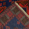Baluchi Rug Handmade Navy Blue Floral 4x7 ft