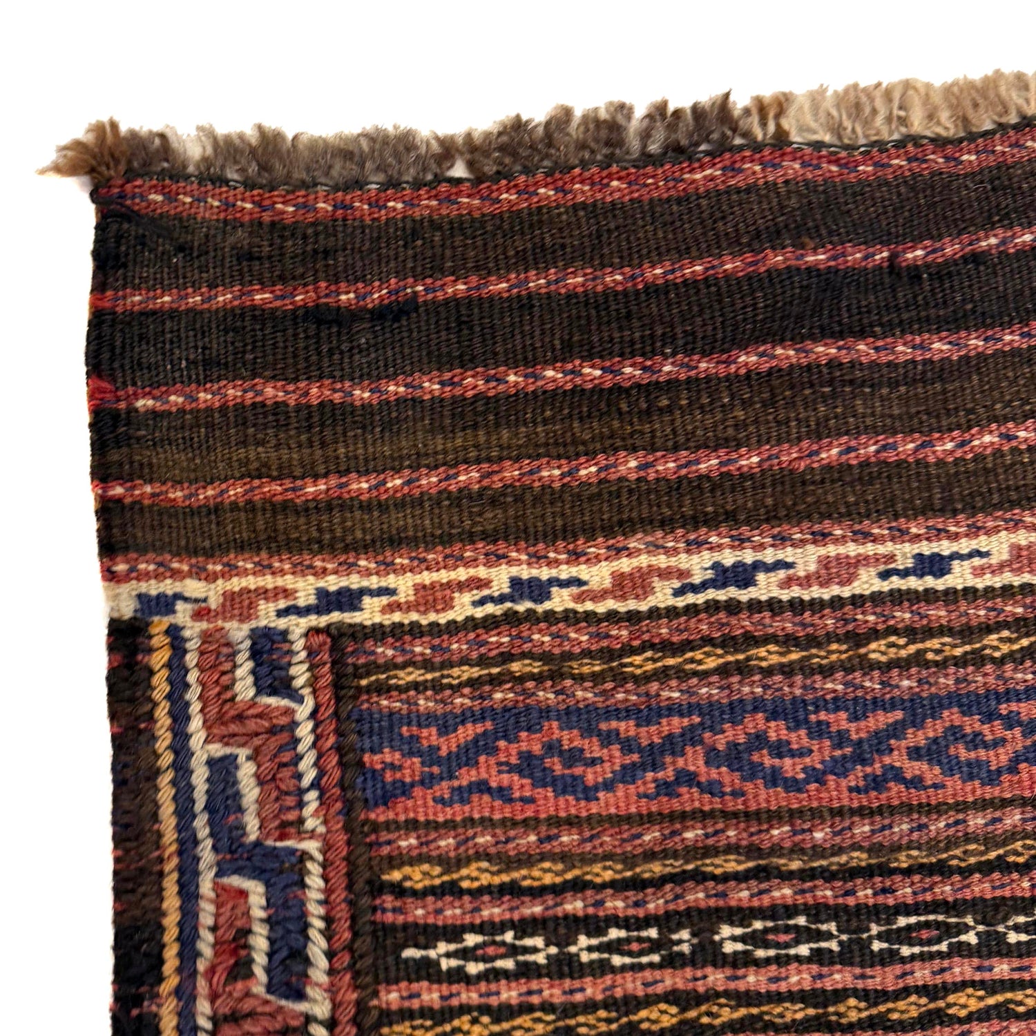 Laghari Kilim Area Rug Handmade Multi Geometric 4x7 ft
