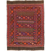 Laghari Kilim Area Rug Handmade Multi Geometric 4x7 ft