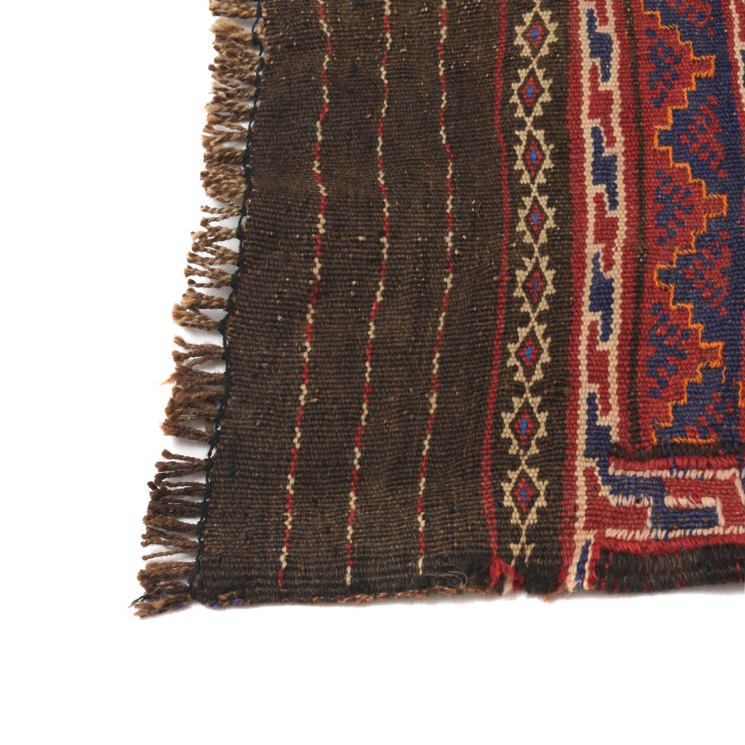 Laghari Kilim Area Rug Handmade Multi Geometric 4x7 ft