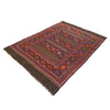 Laghari Kilim Area Rug Handmade Multi Geometric 4x7 ft