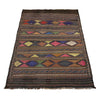 Laghari Kilim Area Rug Handmade Multi Geometric 3x5 ft