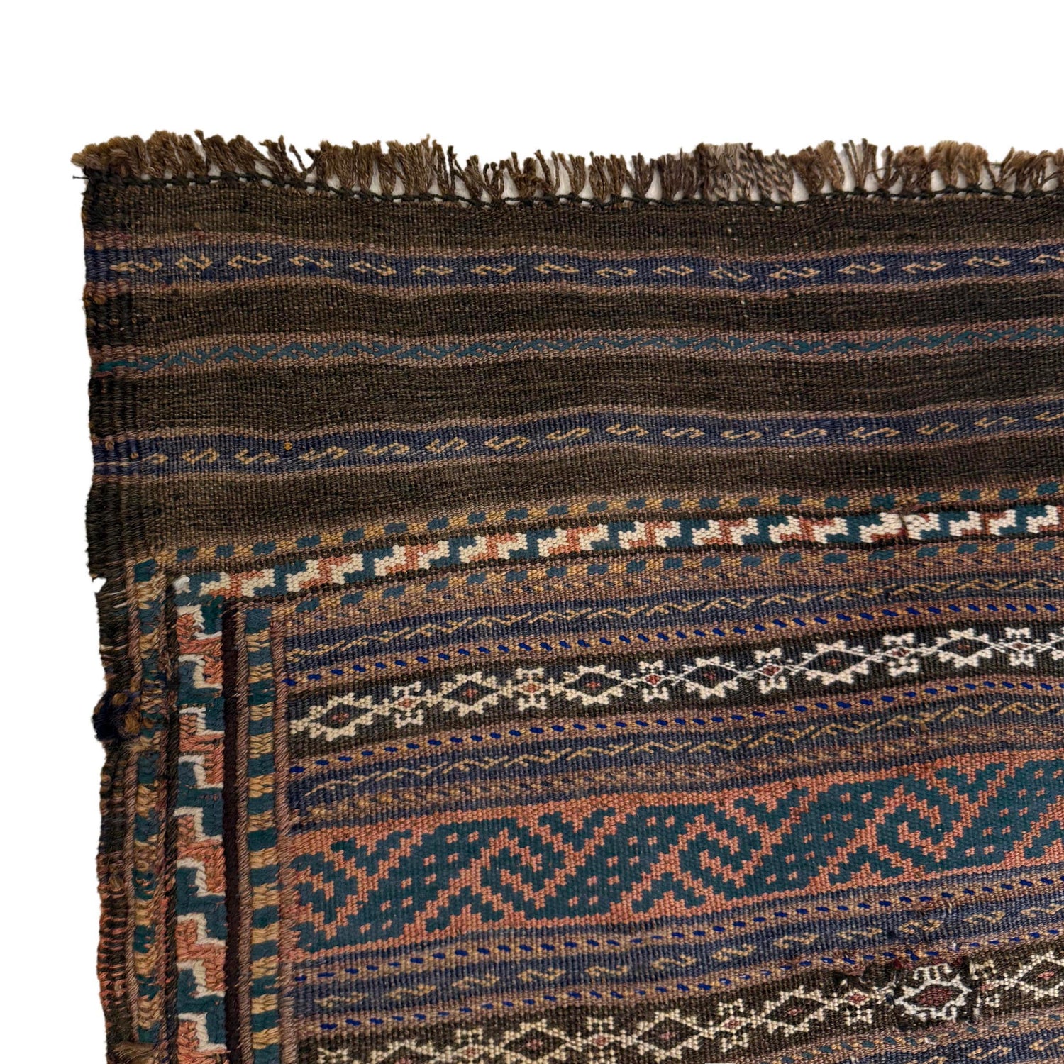 Laghari Kilim Area Rug Handmade Multi Geometric 3x5 ft