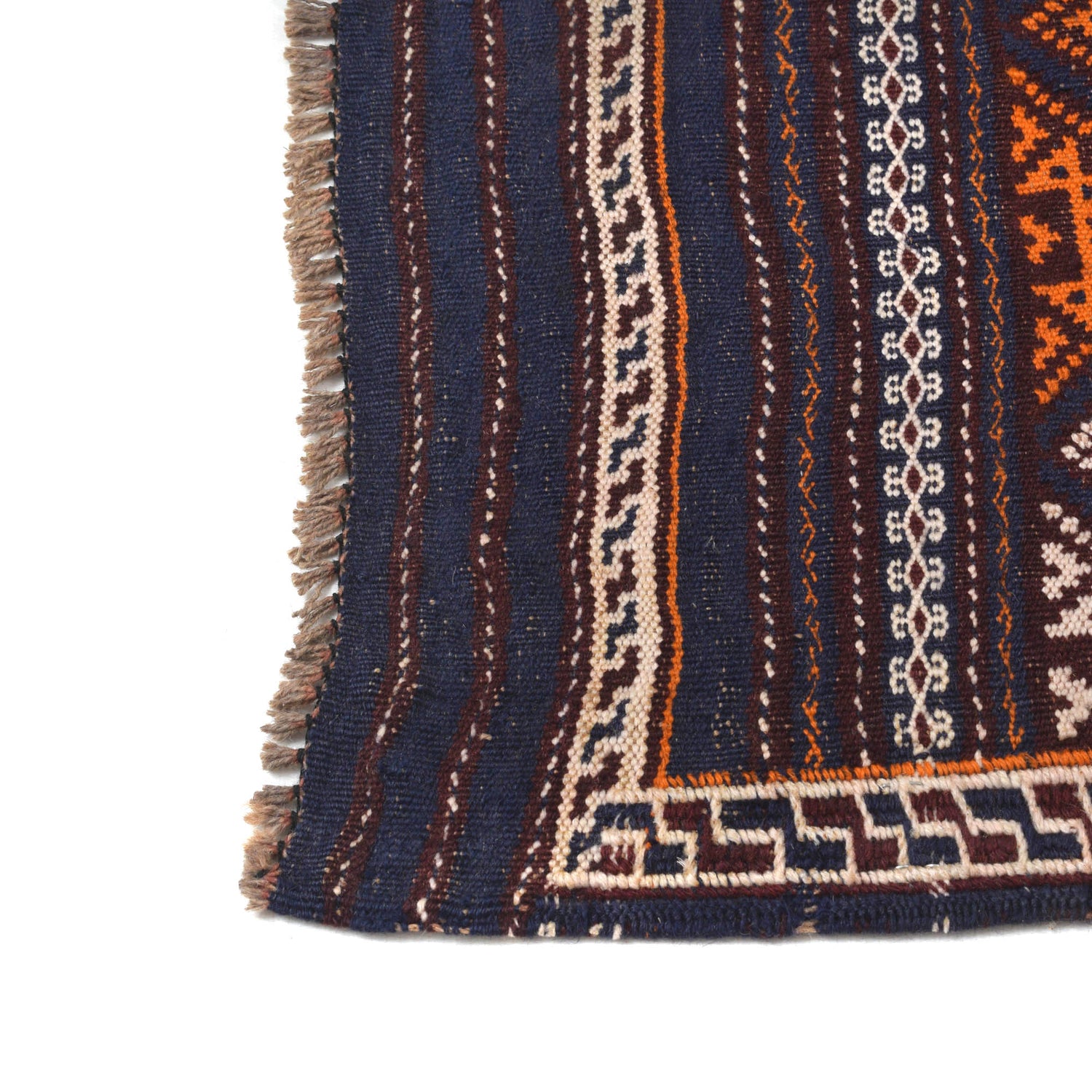 Laghari Kilim Area Rug Handmade Multi Geometric 4x7 ft