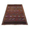 Laghari Kilim Area Rug Handmade Multi Geometric 4x7 ft