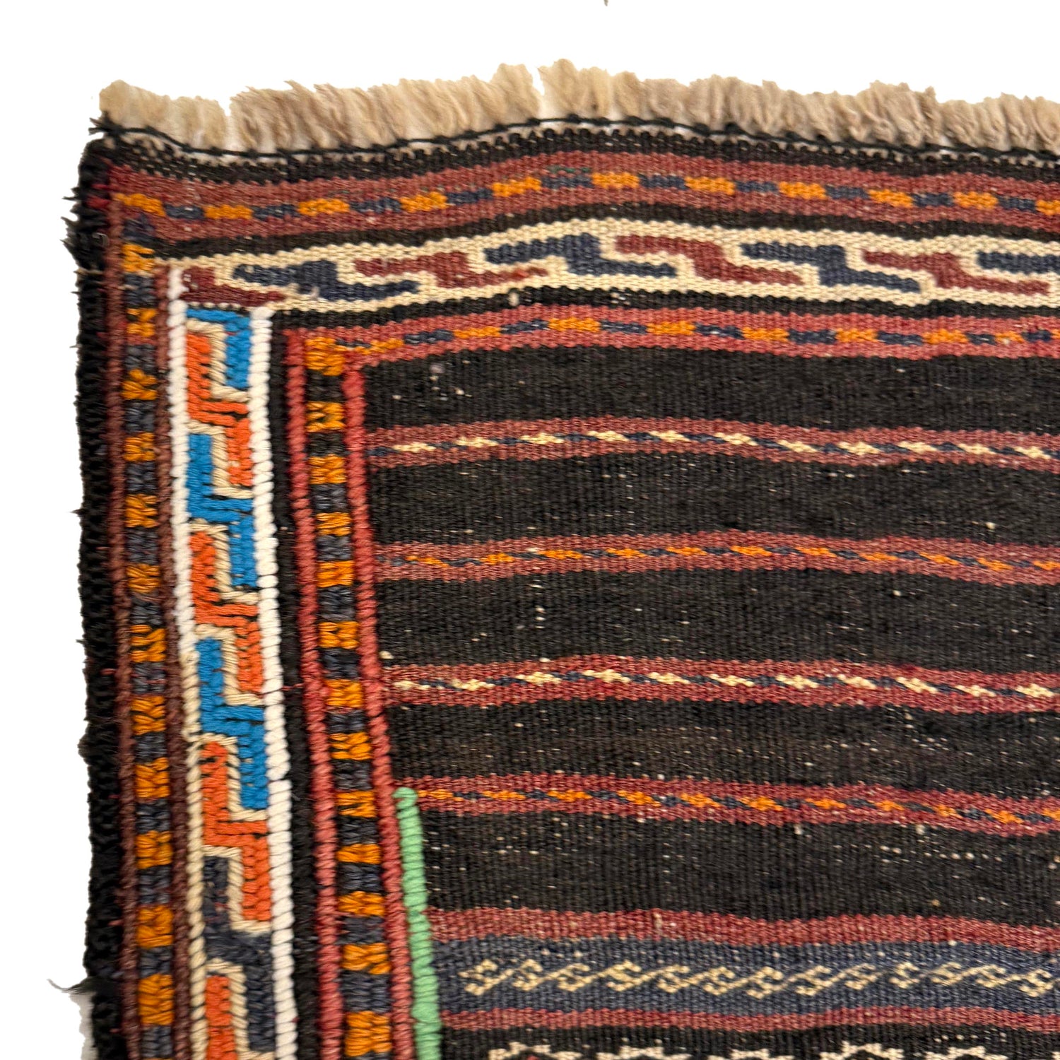 Laghari Kilim Area Rug Handmade Multi Geometric 4x7 ft