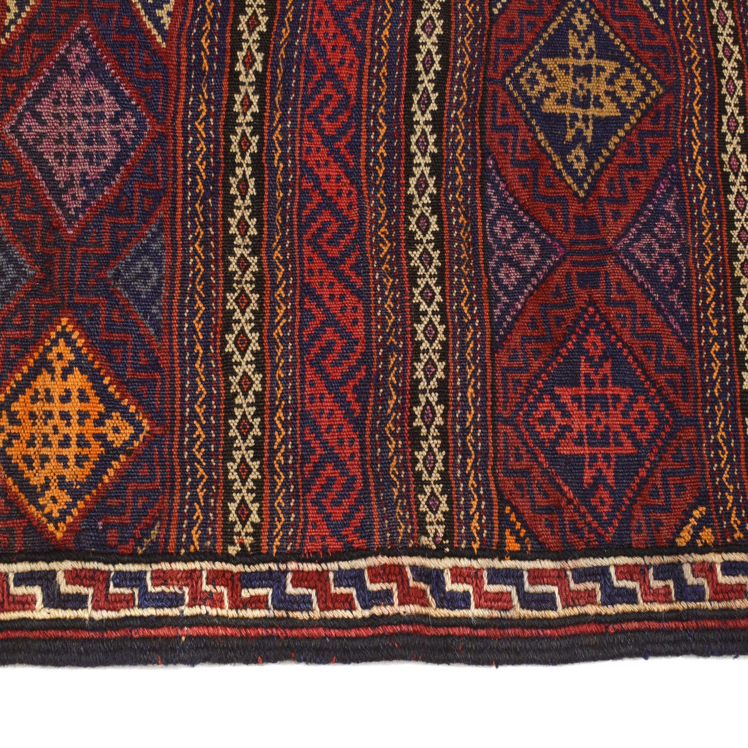 Laghari Kilim Area Rug Handmade Multi Geometric 4x6 ft