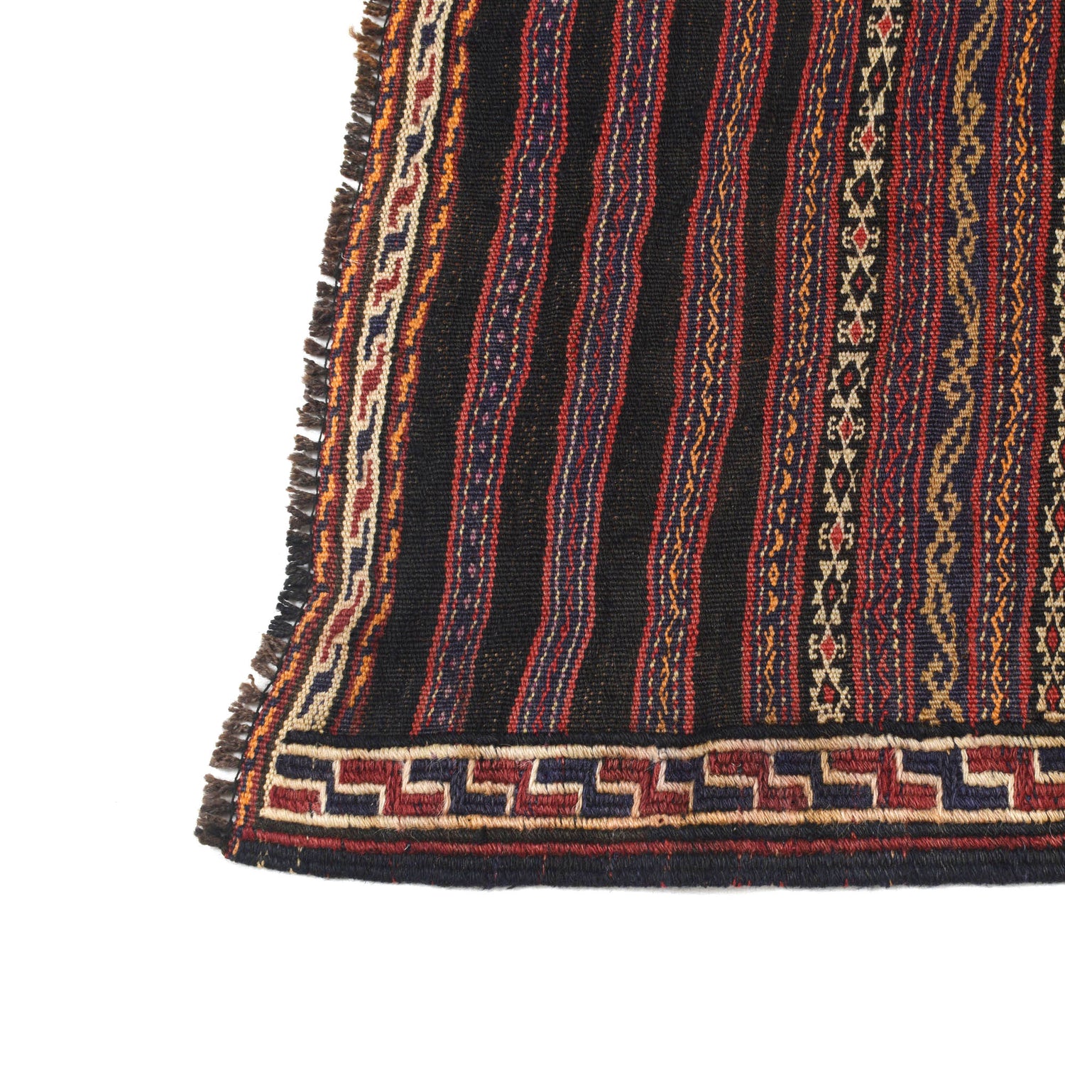 Laghari Kilim Area Rug Handmade Multi Geometric 4x6 ft