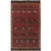 Laghari Kilim Area Rug Handmade Multi Geometric 4x7 ft