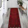 Bokhara Rug Handmade Vibrant Red Medallion 6' Runner
