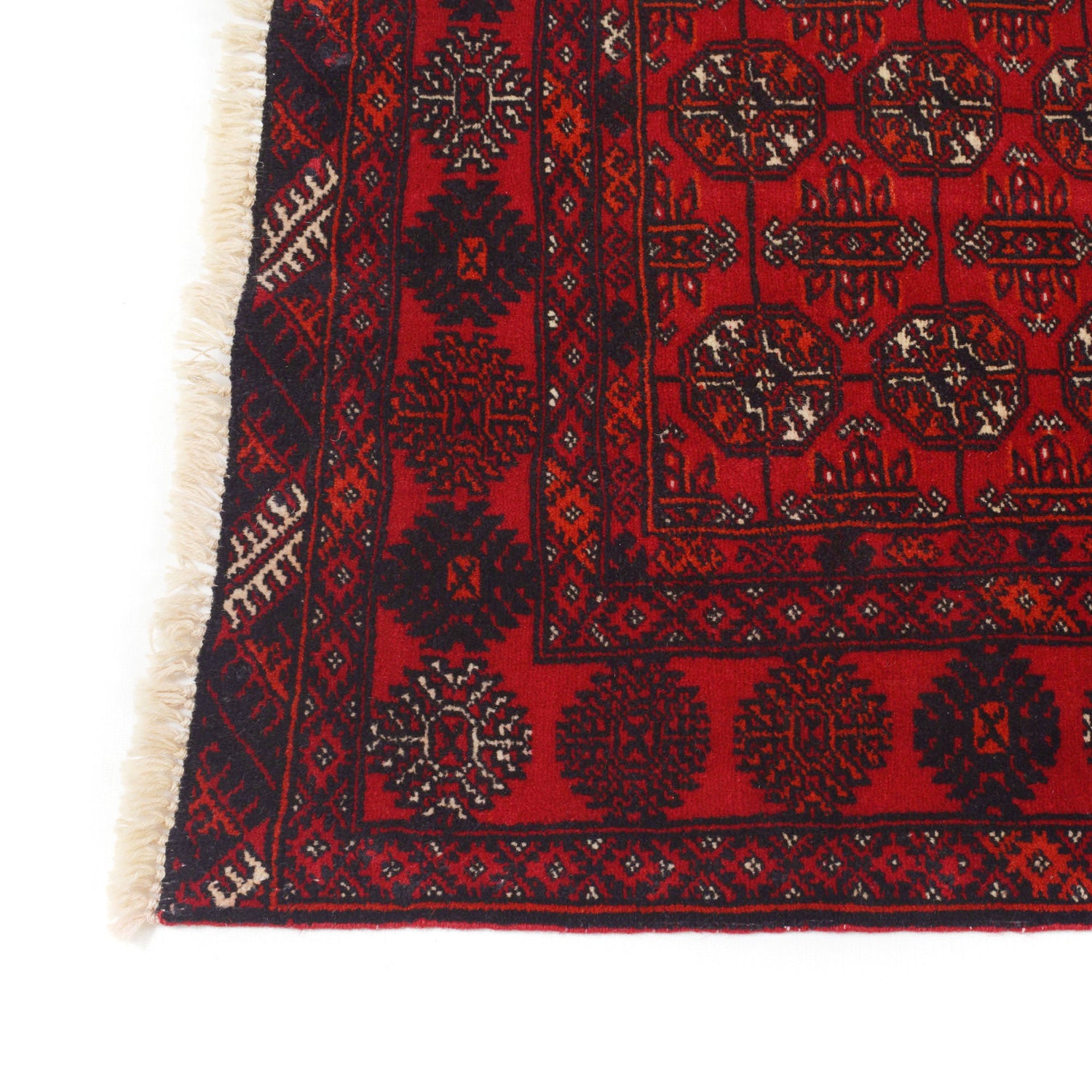 Bokhara Rug Handmade Vibrant Red Medallion 6' Runner