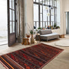 Laghari Kilim Area Rug Handmade Multi Geometric 5x8 ft