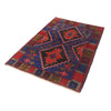 Baluchi Rug Handmade Blue Geometric 4x6 ft