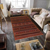 Laghari Kilim Area Rug Handmade Multi Geometric 4x7 ft