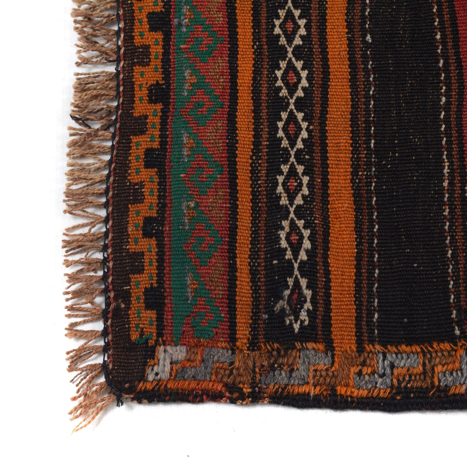 Laghari Kilim Area Rug Handmade Multi Geometric 4x7 ft