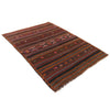 Laghari Kilim Area Rug Handmade Multi Geometric 4x7 ft