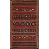 Laghari Kilim Area Rug Handmade Multi Geometric 4x7 ft