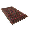 Laghari Kilim Area Rug Handmade Multi Geometric 4x7 ft