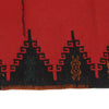 Table Sheet Runner Handmade Red Curvilinear 4' Runner