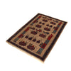 War Area Rug Handmade Brown Tank+ Riffle + Helicopter 2x4 ft
