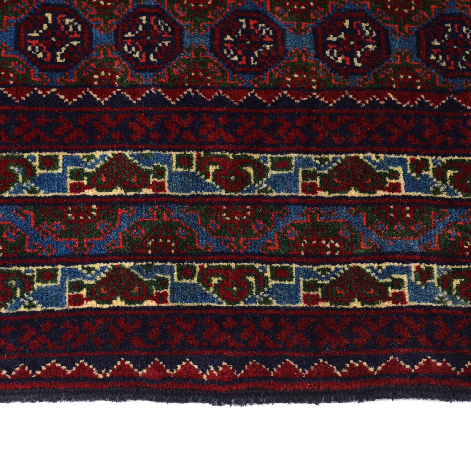 Khoja Roshnai Area Rug Handmade Navy Blue Floral 3x5 ft