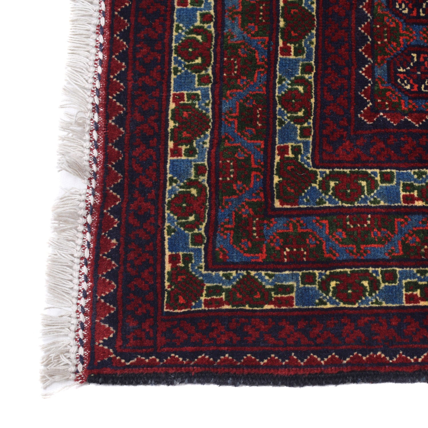 Khoja Roshnai Area Rug Handmade Navy Blue Floral 3x5 ft