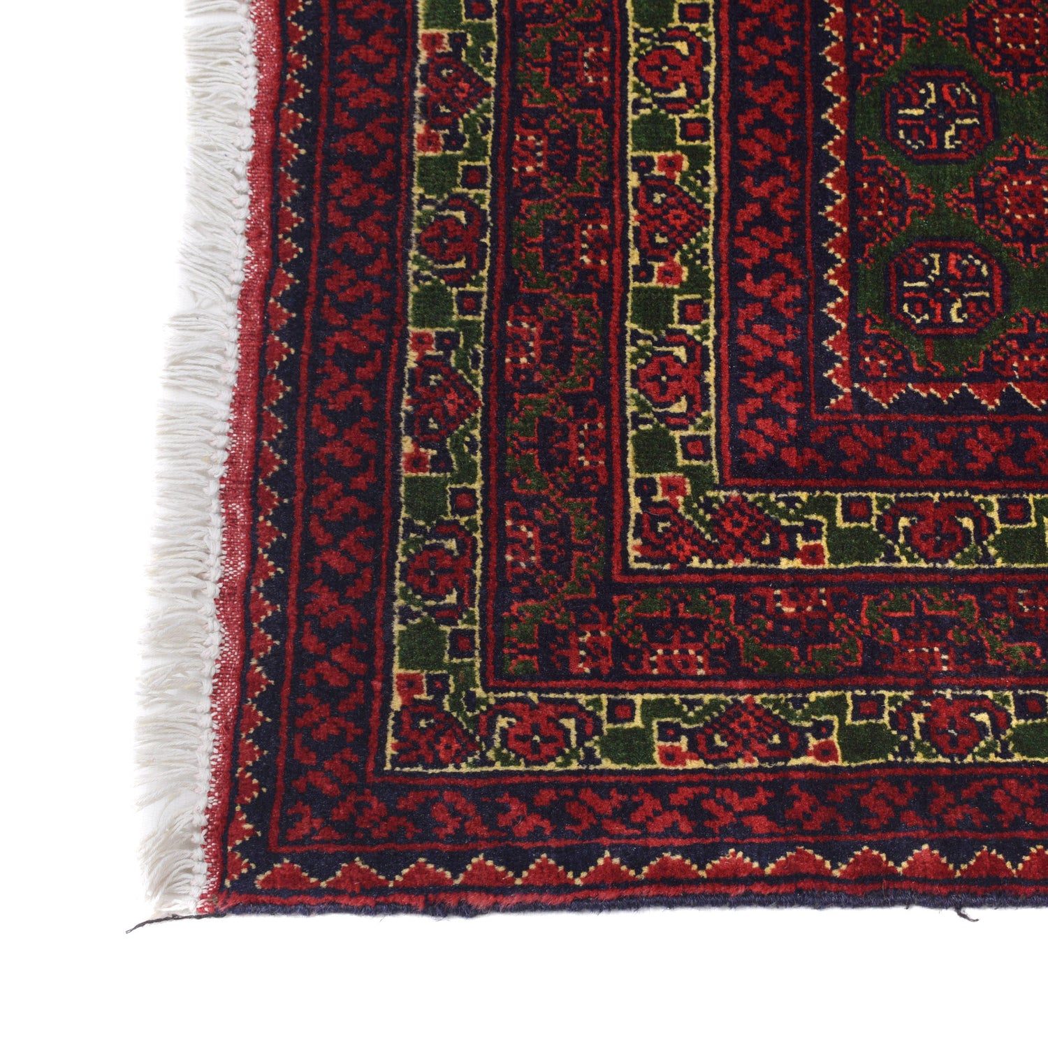 Khoja Roshnai Area Rug Handmade Dark Green Floral 3x5 ft