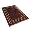 Khoja Roshnai Area Rug Handmade Navy Blue Floral 3x5 ft