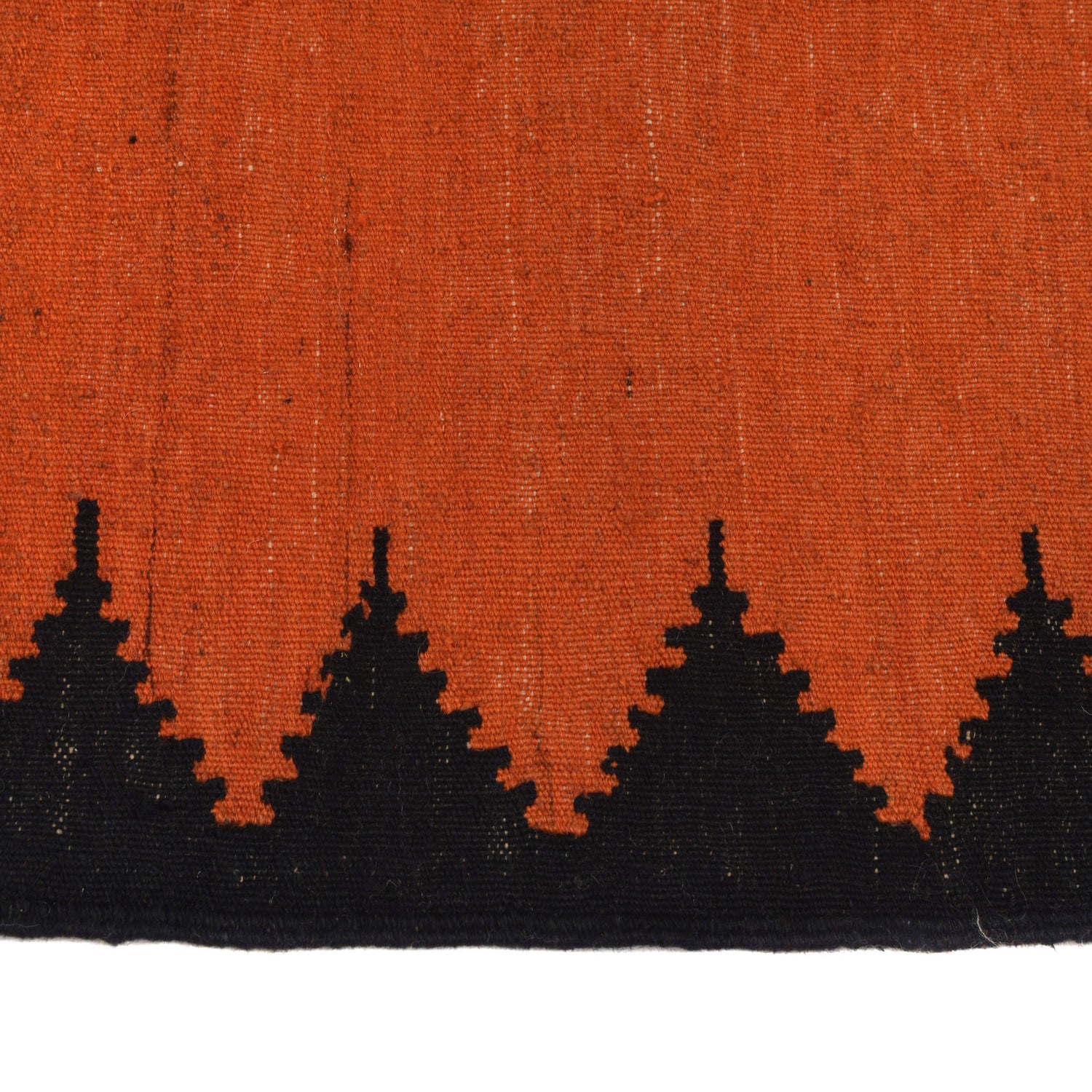 Table Sheet Area Rug Runner Handmade Orange Curvilinear 5'