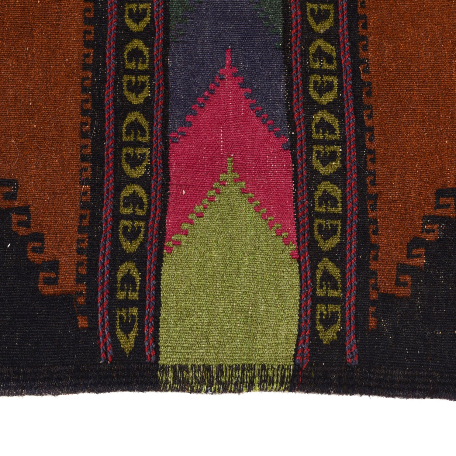 Table Sheet Runner Handmade Brown Curvilinear 5' Runner