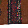 Table Sheet Runner Rug Handmade Brown Curvilinear 6' Runner