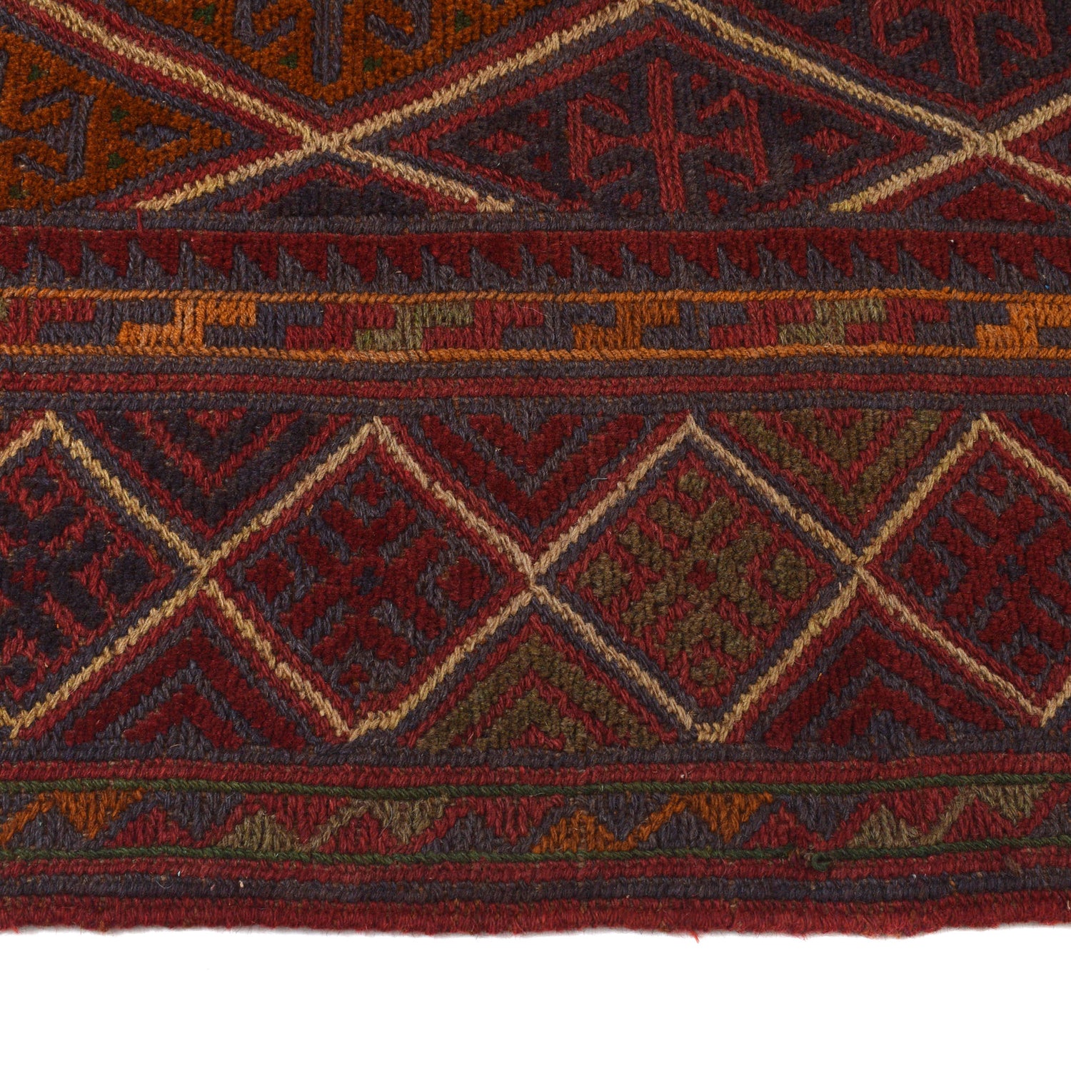 Mashwani Runner Rug Handmade Multi Geometric 6x9 ft