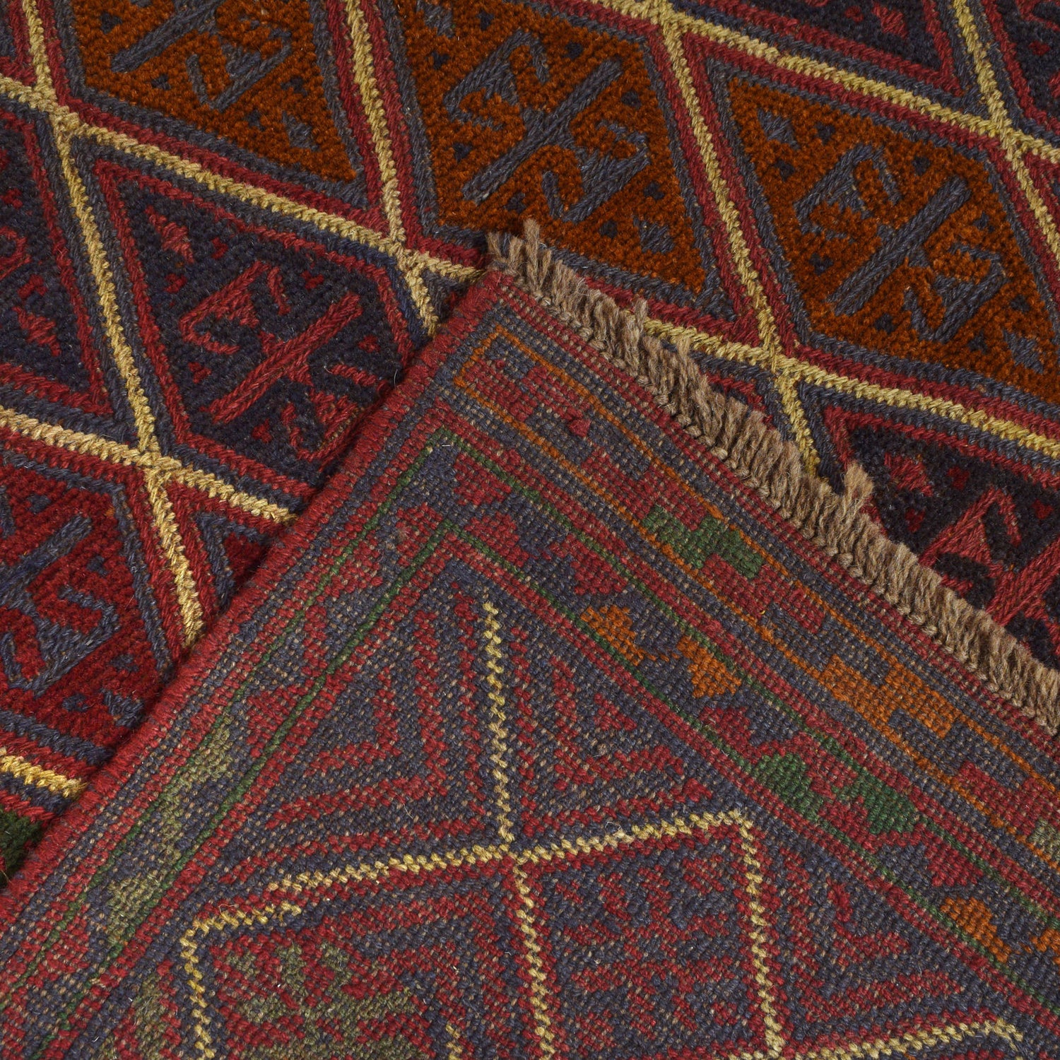 Mashwani Runner Rug Handmade Multi Geometric 6x9 ft
