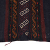 Table Sheet Area Rug Runner Handmade Black Curvilinear 4'