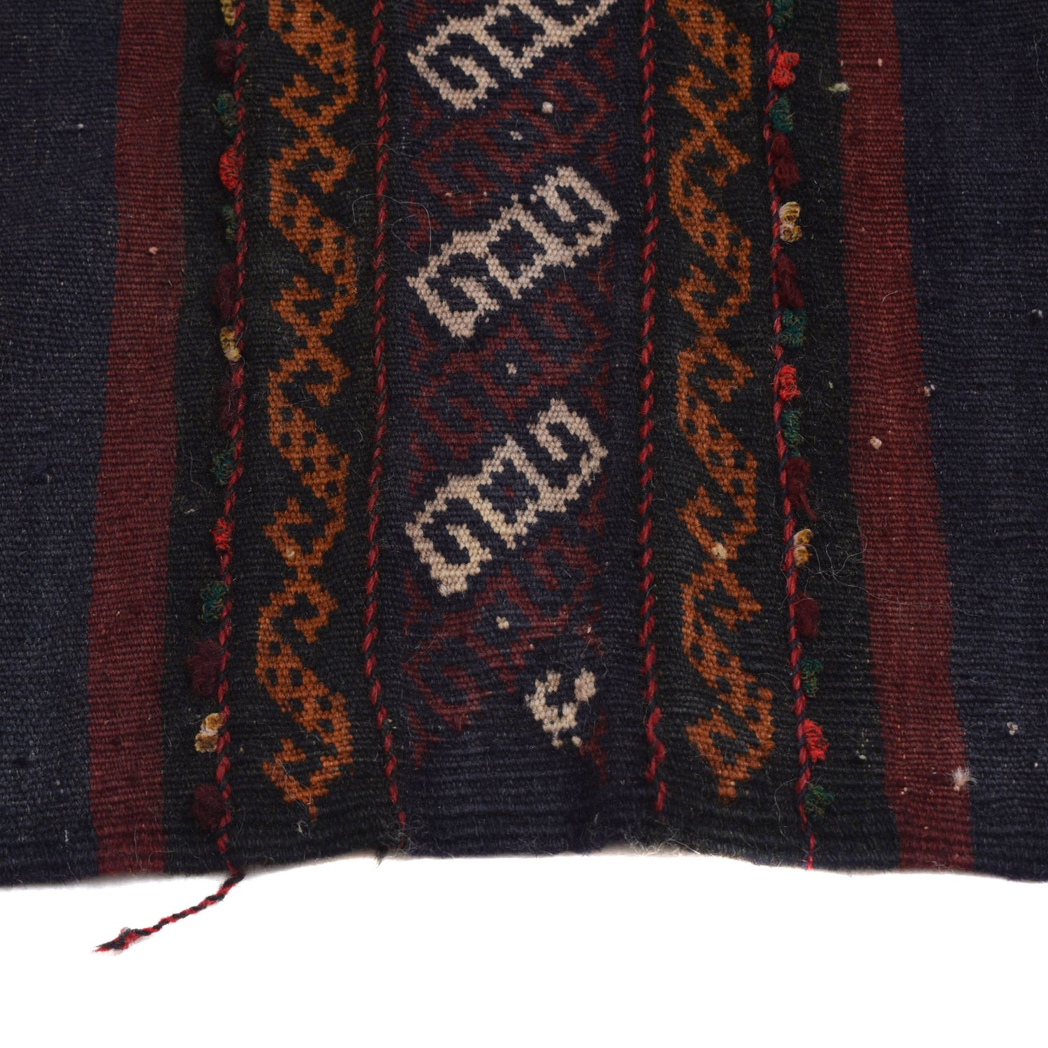 Table Sheet Area Rug Runner Handmade Black Curvilinear 4'