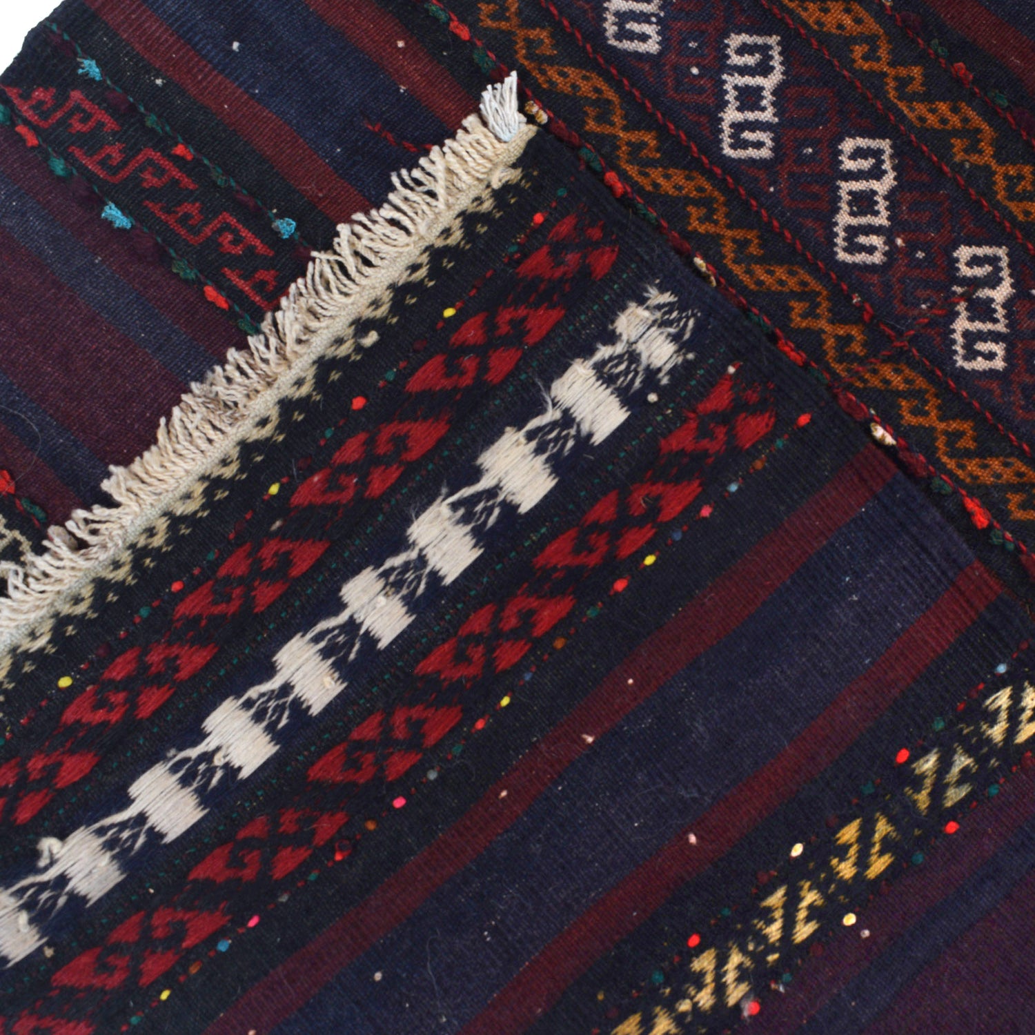 Table Sheet Area Rug Runner Handmade Black Curvilinear 4'